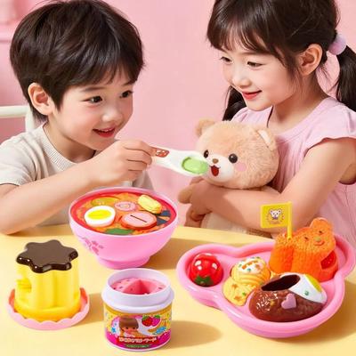 6 tk Komplekt Väike Karu Kujuline Pudingu Söötmise Komplekt Simulatsioonimudel Mängukarp Pudingu Mänguasi Kawaii Varajane Haridus