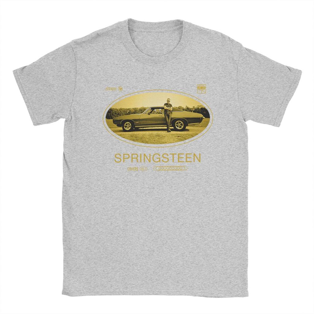 Bruces The E Street Band Springsteens T-Shirt for Men Crazy Pure Cotton Tee Shirt Crewneck Short Sleeve T Shirt Summer Tops