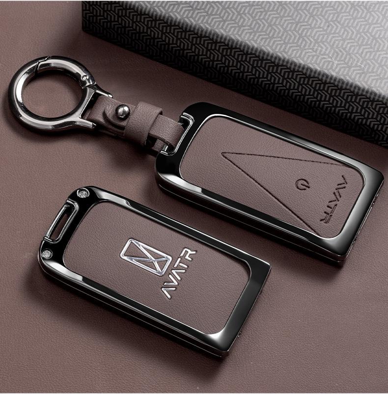 Avatr 11 Key Case Cover: High-Grade Metal Shell for Car Interior Decoration, Full Coverage, New Style