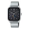 CASIO Standard Moon Phase Analog Mens Wristwatch MTP-M305D-1AV Metal Band Black Overseas Model