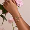 GEMCHIC Women's Multicolor Beaded Stackable Bracelets Set with Gold Butterfly Charm, Natural Stone & Stainless Steel Boho Wristband Jewelry