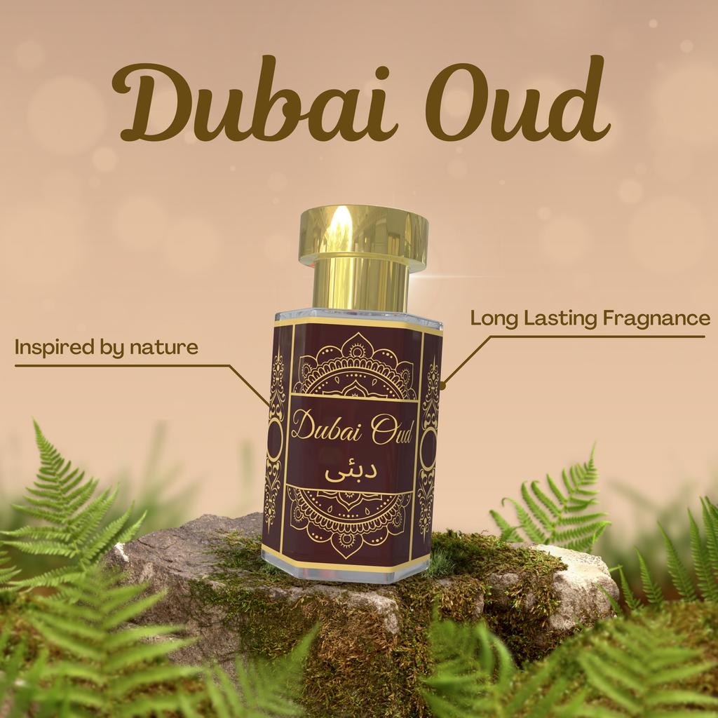 Dubai Oud Attar – Huile de Parfum unisexe Premium – Longue Durée – Sans Alcool – Riche Parfum Oriental