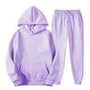 Women's Fashion Solid Sets Warm Hoodie Sweatshirts and Long Pant Loose Ladies Sport Suit Tracksuit Sportwear Two Piece Sets Outfit Playsuit