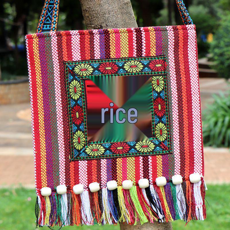 Yunnan Ethnic-Style Hand-Woven Embroidered Crossbody Bag for Women