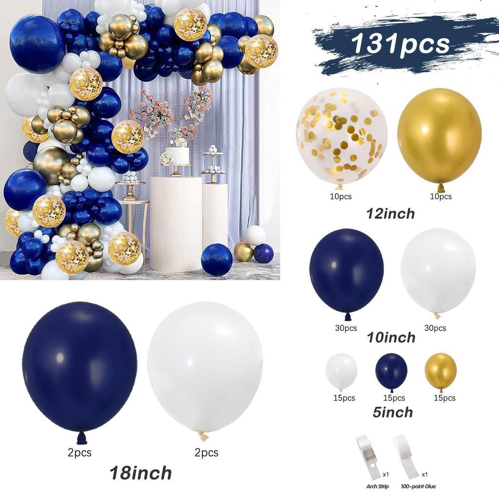 Balloon Set Black Gold New Year Arrangement Balloon Chain Birthday Party Wedding Decoration Arch Latex Material