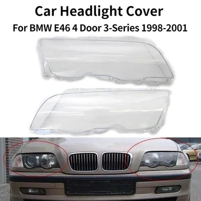 1 ks/1 pár Kryt svetlometu pre BMW E46 4-dverový 3-rad 1998-2001 Tienidlo Jasný kryt Kryty šošoviek svetlometov