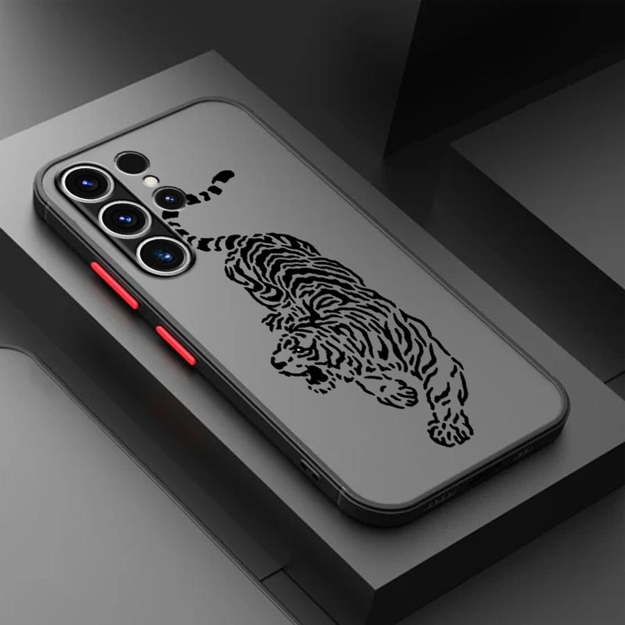 Case for Samsung Galaxy S26 S20 FE S25 Ultra S21 S24 Plus S22 Note 20 Ultra 10+ S23 FE Funda Back Phone Cover Cartoon Cool Tiger