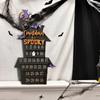 Advent Calendar Halloween Countdown Calendars Wood Coffin Christmas Table Calendar Ornament Table Planner Party Supplies
