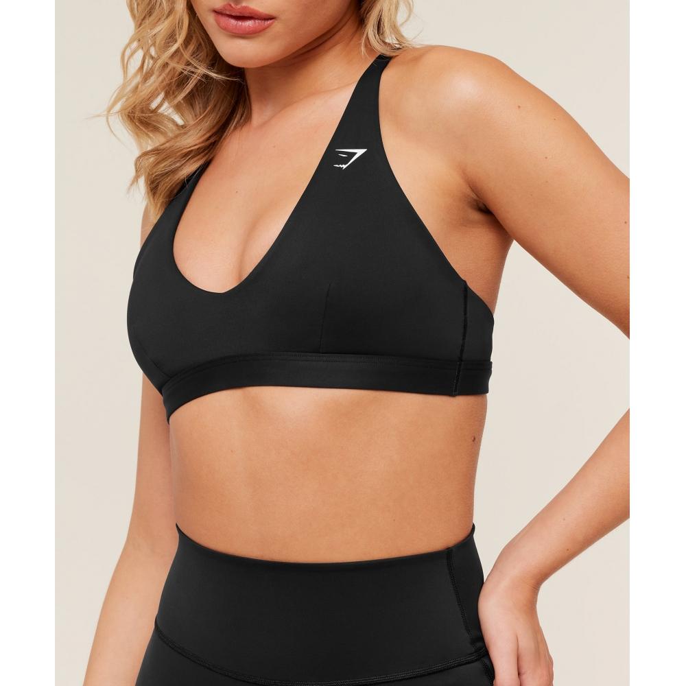 Gymshark Flow Light Support Sports Bra Gs Black B4c1u Bb2j