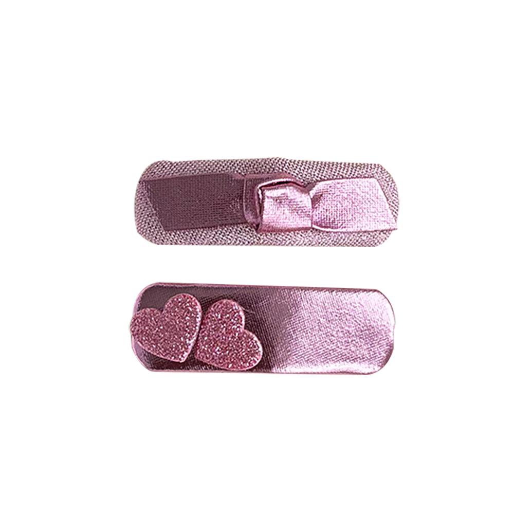 Korean-Style Deep Pink Bow Fabric Hair Clip for Girls: Cute and Versatile Children's Accessory