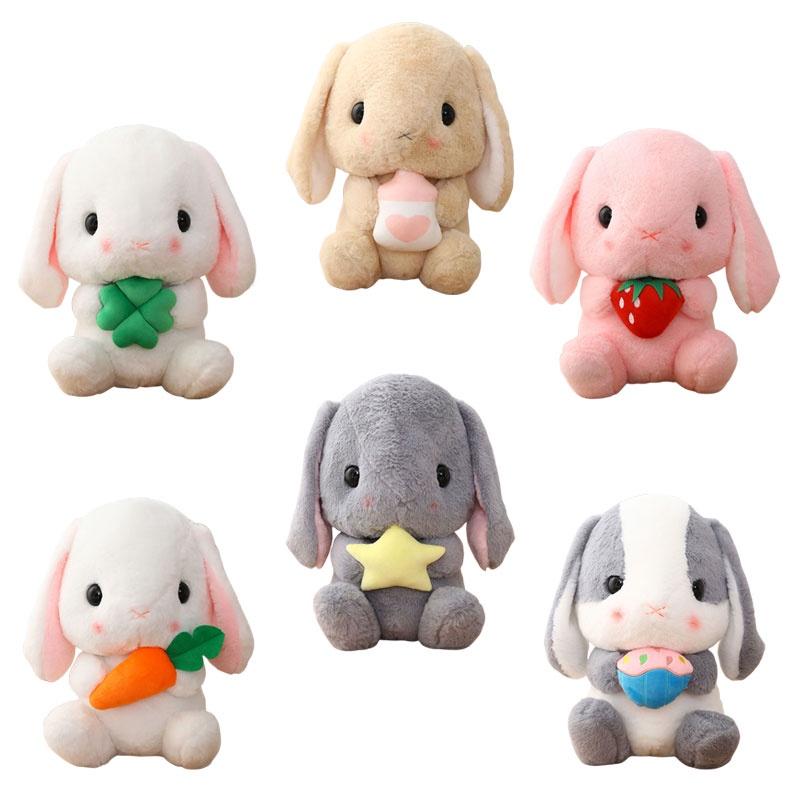 Cute Cartoon Clover Bunny Plush Toy Wholesale Easter Doll With Customizable Design Rabbit Stuffed Animal Gift Characters)