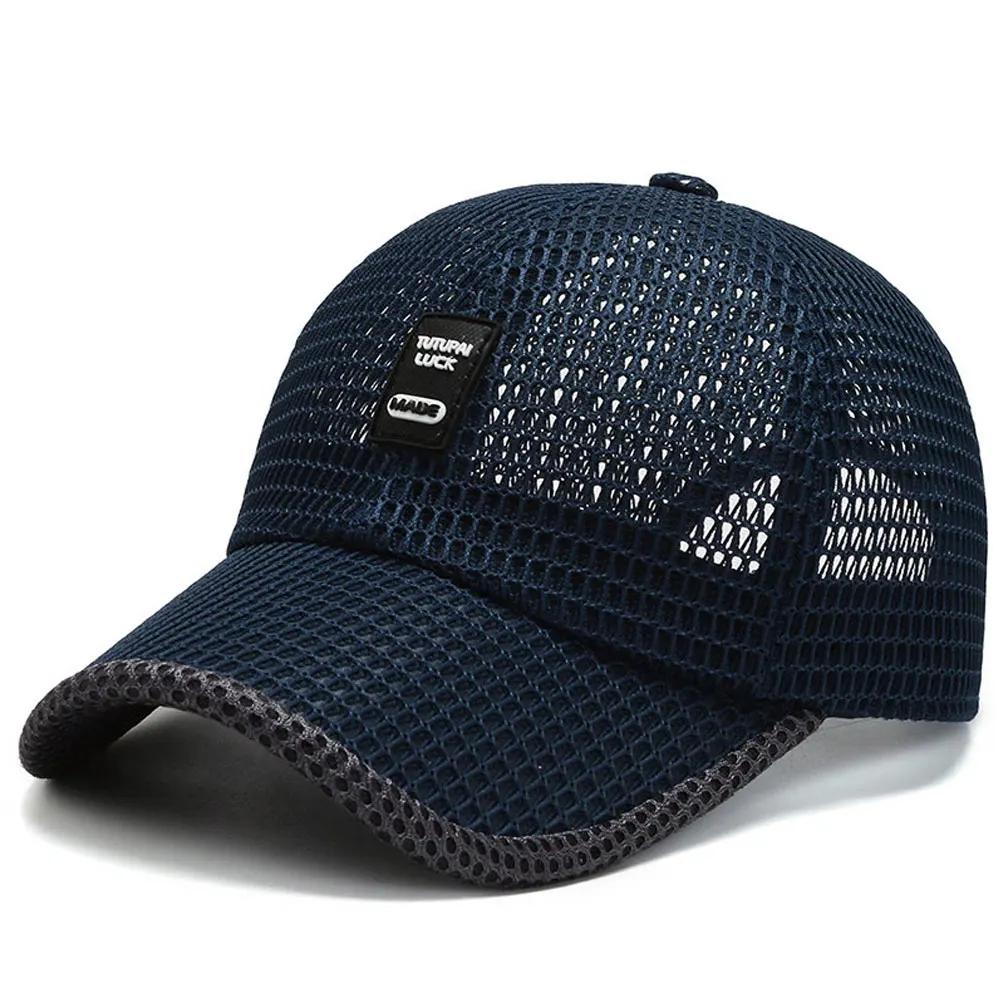 Herren Mesh Baseballkappe Atmungsaktive Sommerkappen Sonnenschutz Papa Hut Outdoor Wander- und Angelhüte Bone Gorras Snapback Trucker Cap