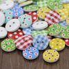 100Pcs Checker Dots Mixed Round Shape Buttons DIY Craft for Scrapbooking