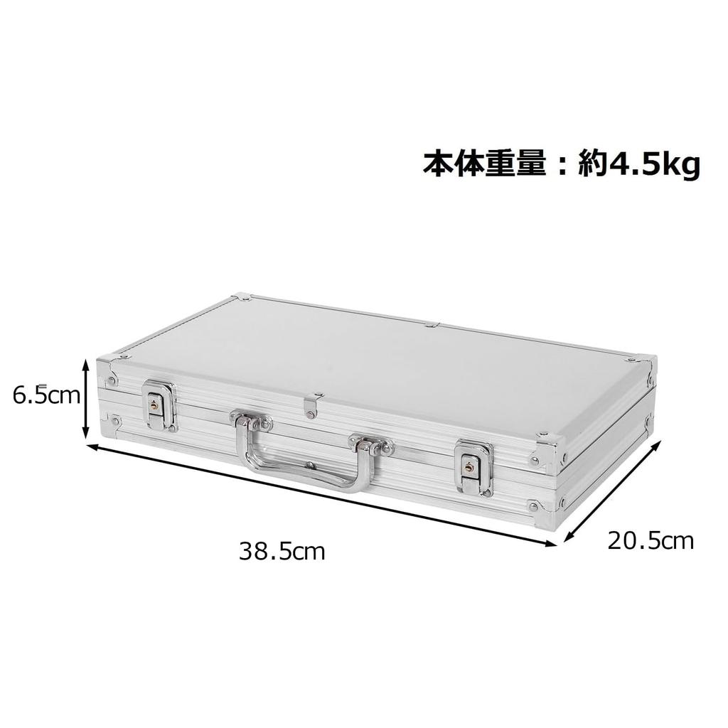 Sada kasina s BJ 300 Sada pokerových žetonů s čísly kasina s hracími 3 dealery Kasino Kasino Stříbrný kufřík podložky, žetonů, sady, karet, žetonů, hry, sady,