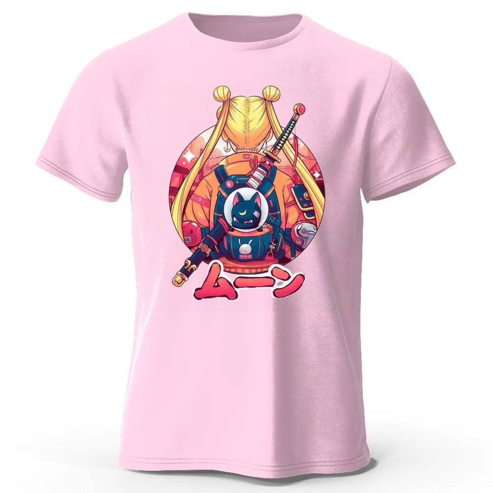 Cute Girl s Cotton T-shirt for Summer Men Comfortable and Loose Fit Plus Size Running and Fitness Sports T-shirt M розовый 1470₽