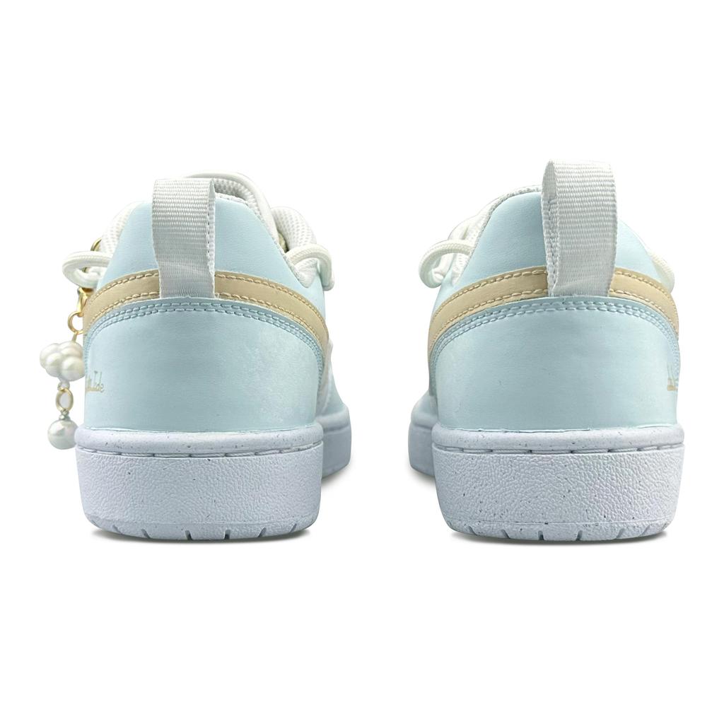 Nike Court Borough Low Sea Salt Coconut Low top Skateboard Shoes GS White Blue DV5456-106(Team79-)