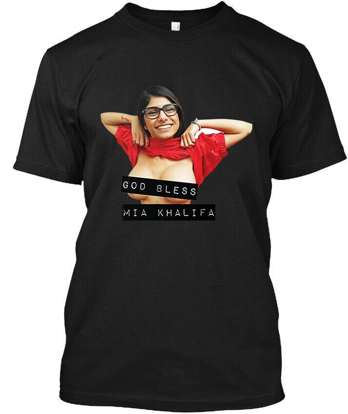Limited NWT God Bless Mia Khalifa American-Lebanese Media Funny T-Shirt S-4XL XXL