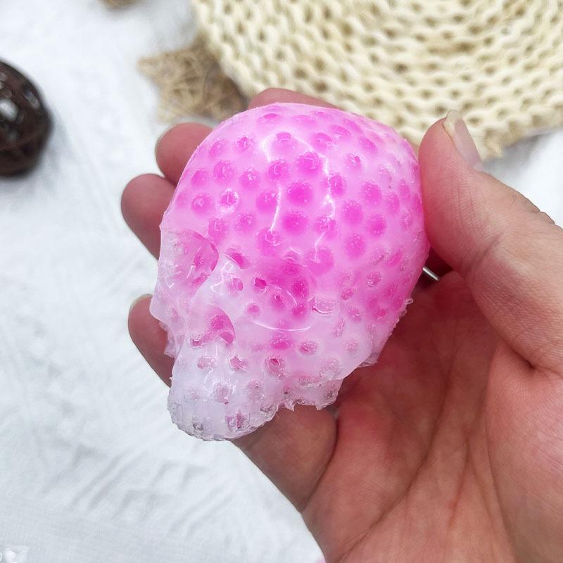 Novelty Funny Halloween Horror Skull Creative Gameplay Squeeze Acne Relief Squeeze Irritability Stress Relief Toys Holiday Gifts