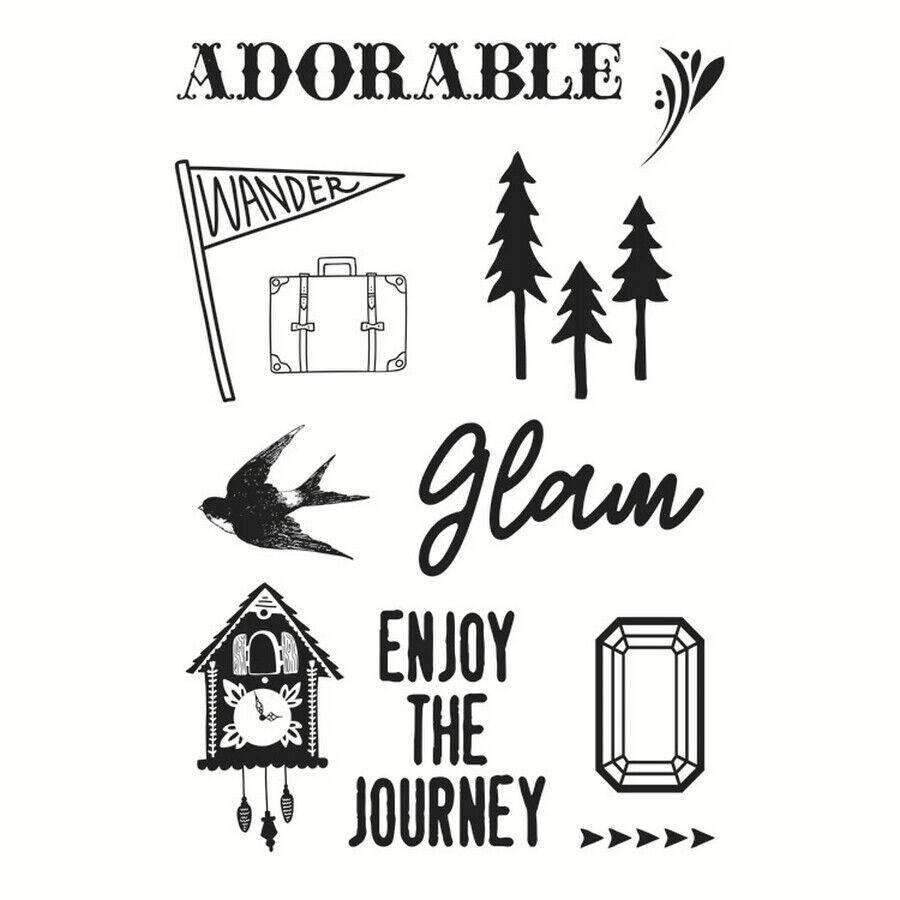 Car Travel Transparent Silicone Clear Stamps for Seal DIY Scrapbooking Album Paper Card Mountain Animal Dog