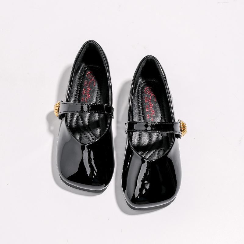 

Non Slip Girl Shoes Leather Shoes Children Shoe for Girl Princess Flat Shoes Autumn Soft Soled Kid Shoes 27
