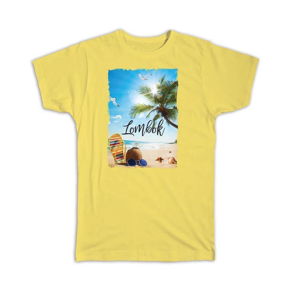 Gift T-Shirt : Lombok Indonesia Coconut Sunglasses Flip Flops 2XL