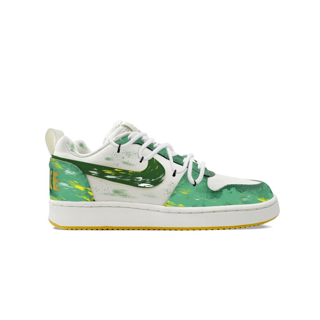 Nike Court Borough PRM Zero Gravity, Illusion Forest Low Top Skateboard Shoes Men's Yellow Green 844881-100(Team1201-)
