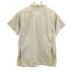 60s Vintage open collar Short sleeve Open color Bowling shirt beige Men's Used
