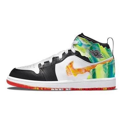 Air 1 Mid SE PS Drip Kinder-Sneaker Schwarz Team-Orange Kumquat DJ6562-038
