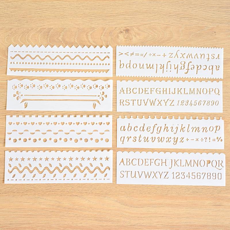 Original Lace Ruler & Drawing Template: Kids' Journal & Coloring Tool with 8 Designs