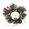 Christmas Candle Ring Artificial Pine Needle Pinecone Berries Garland Rustic Festive Candle Wreath for Home Table Decor