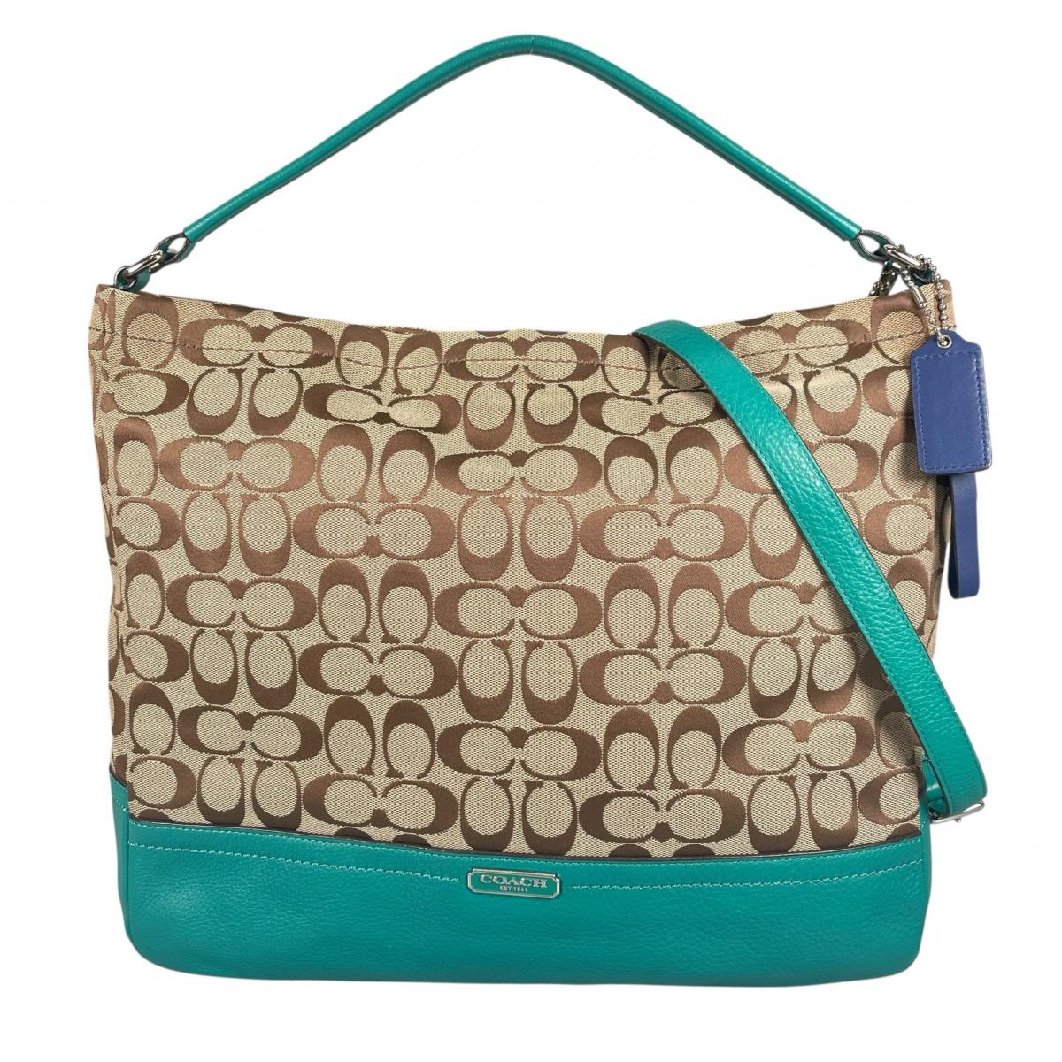 

COACH Hobo Park Signature Handbag canvas beige Women F23279 Used