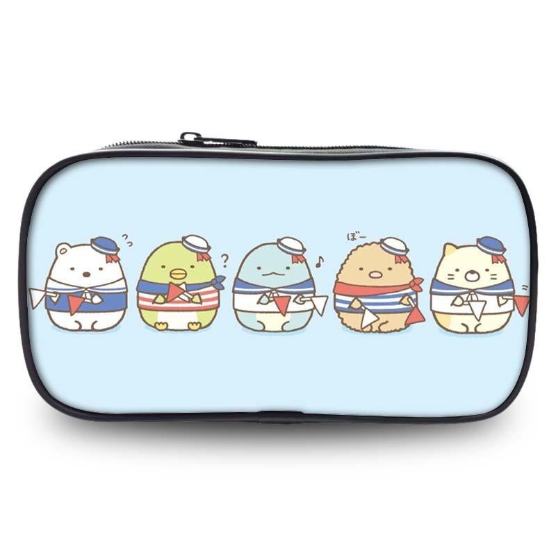 Söt pennställ från Sumikkogurashi i slitstarkt nylon för skol- och kontorsmaterial