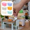 1/12 Miniature Storage Box with Lid Craft Diorama Scenery Ornament, Mini Organizer for DIY