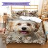 Havanese Papillon Pattern Bedding Quilt Set Quilt Cover Pillowcase Home Decoration Gift (1 * duvet cover + 2 * pillowcase, without core)