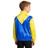 Kids Horse Rider Costume Color Block Mock Neck Zip Up Top Equestrian Training Competition Long Sleeve Outwear