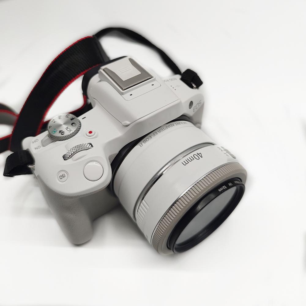 Biały adapter mocowania obiektywu EF-EOS R do obiektywów Canon EF/EF-S Kompatybilny z aparatami EOS R, Kontroler Pierścieniowy Konwertera Obiektywu z Autofokusem