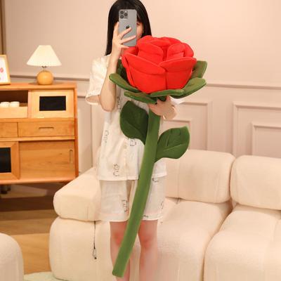 1 Meter Plush Rose Flower Pillow – Perfect for Home Décor & Qixi/Valentine's Gift