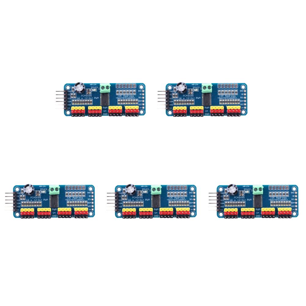 5PCS PCA9685 Driver Module IIC Interface 16 Channel 12Bit PWM Servo Motor Driver Board Controller for Arduino Robot/ Raspberr Pi