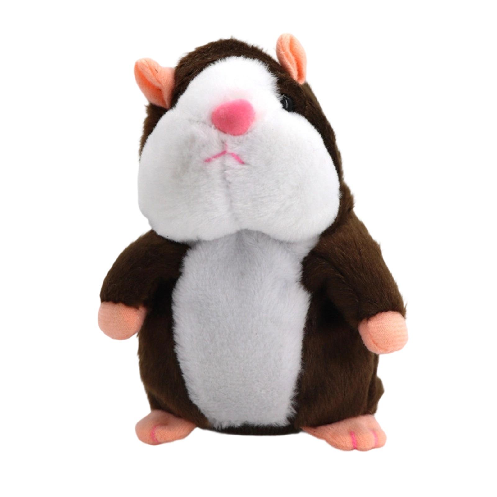 

Говорящий хомяк, игрушка, Повторяет за вами, Кивает и записывает, Интерактивная плюшевая игрушка, Мягкая игрушка, подарок для детей One Size коричневый