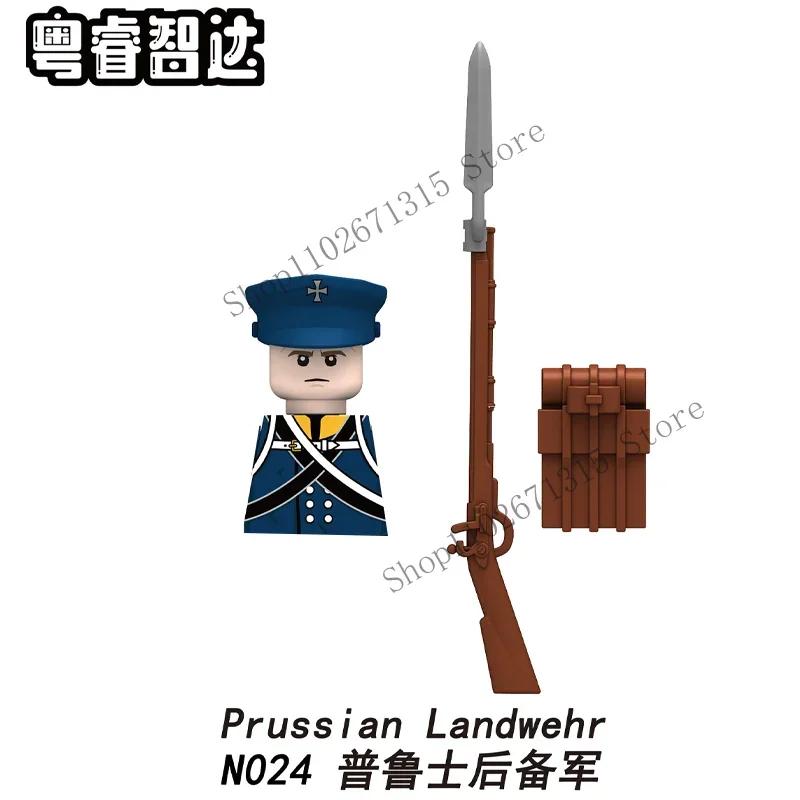 Napoleonic Wars Military Soldiers Building Blocks British France Prussia Cavalry Army Russian Infantry Figures Bricks Kids Toys