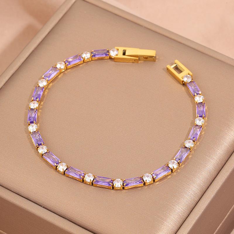 Popular bracelet, titanium steel does not fade, love zircon bracelet, high-end female light luxury niche bracelet, bracelet.