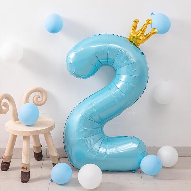 Pink Crown Birthday Number Balloon