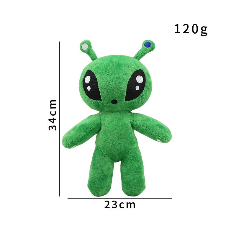 AFTONSPARV Green Alien Kawaii Plush Toys Cute Soft Stuffed Cartoon Anime Dolls for Kid Birthday Christmas Gift