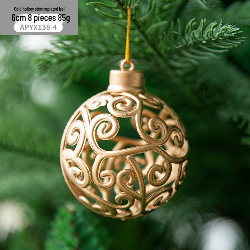 Gangheng Gold Star Pendant and Irregular-Shaped Christmas Tree Ornaments Set