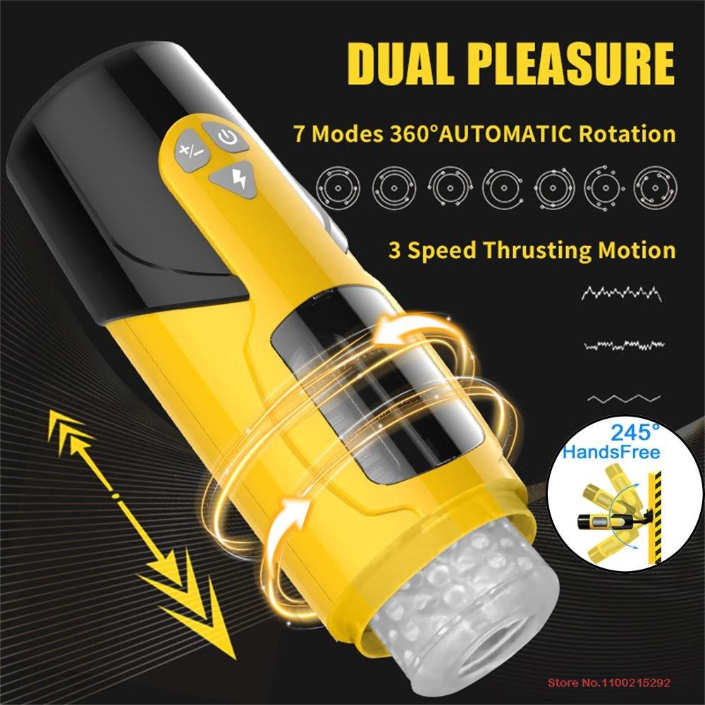 Pusyy Automatic Man Blowjob Vigina Realistic Vagina Thrusting Sex Toy for Men Suction Cup Women Vibrator Manko Set CRW1