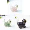 Figurine Artistique en Résine Chat de Cristal Faite à la Main avec un Design Dynamique Pour la Décoration Intérieure et les Cadeaux