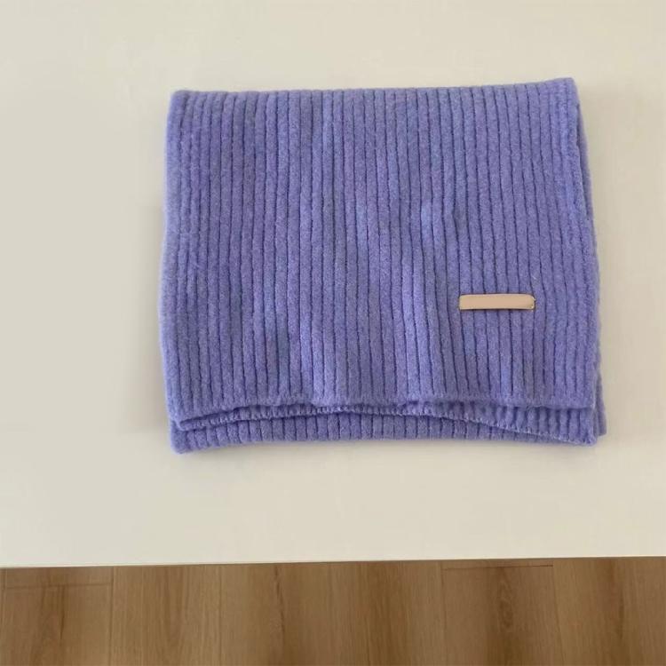 Versatiles Ladies' Knitted Scarf Lightweight Cold Weather Neckerchief Daily Wear for Men Women and Kids