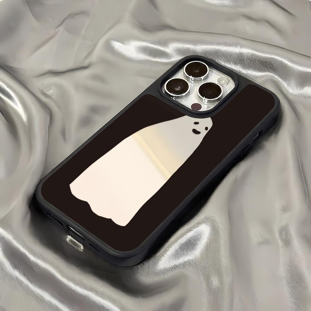 Mirror Phone Case for iPhone 15 11 13 14 for 15 16 Pro Max 12 13 16 Pro Cloud Flower and Animal Cute Style Phone Case