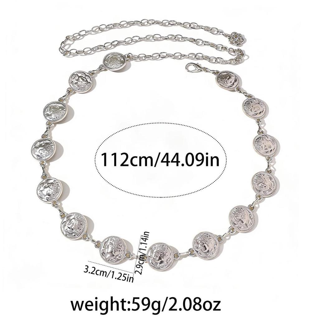 Bohemian Retro Metal Waist Chain for Women - Ethnic Style Body Jewelry