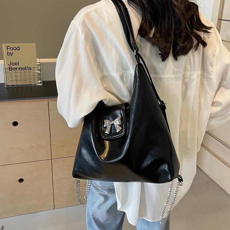 Sac à bandoulière PU monochrome pour femmes grande capacité sac décontracté vente chaude haute qualité à la mode